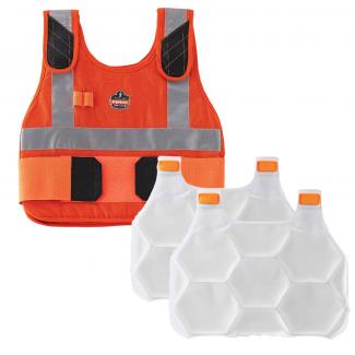 Chill-Its 6215 Premium FR Phase Change Cooling Vest with Rechargeable Ice Packs