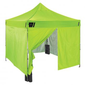 SHAX 6053 Enclosed Pop-Up Tent Kit - Includes 1 Tent and 4 Sidewalls - 10ft x 10ft 
