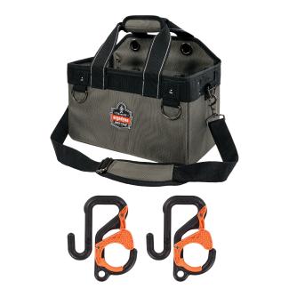 Arsenal 5846 Bucket Truck Tool Bag with Locking Aerial Bucket Hooks Kit
