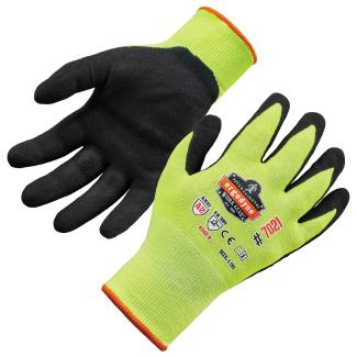 ProFlex 7021 Hi-Vis Nitrile Coated Cut-Resistant Gloves - ANSI A2, EN388: 4342B, 18g, Wet Grip 