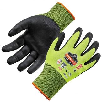 ProFlex 7022 Hi-Vis Nitrile Coated Cut-Resistant Gloves - ANSI/ISEA 105-2016 A2, EN388: 4342B, 18g, Dry Grip 