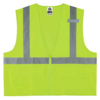 GloWear 8225Z Solid Hi-Vis Safety Vest - Type R, Class 2, Standard, Zipper