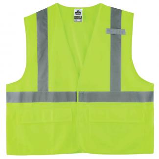 GloWear 8225HL Solid Hi-Vis Safety Vest - Type R, Class 2, Standard, Hook & Loop