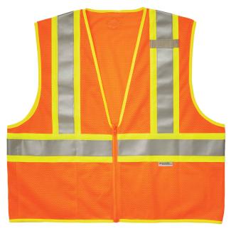 GloWear 8230Z Two-Tone Mesh Hi-Vis Safety Vest - Type R, Class 2, Zipper