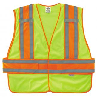 GloWear 8240HL Two-Tone Expandable Safety Vest - Type R, Class 2, Hook + Loop