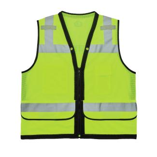 Glowear 8253HDZ Heavy-Duty Mesh Surveyors Vest - Type R, Class 2, Zipper