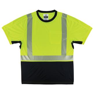 新品　BRIEFING BIG BEAT HIGHNECK RELAXED Performance Hi-Vis T-Shirt Black Bottom | Ergodyne