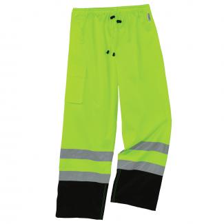 GloWear 8915BK Hi-Vis Rain Pants - Class E, Black Bottom