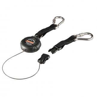 Squids 3000 Retractable Tool Lanyard - Dual Stainless-Steel Carabiners - 1lb