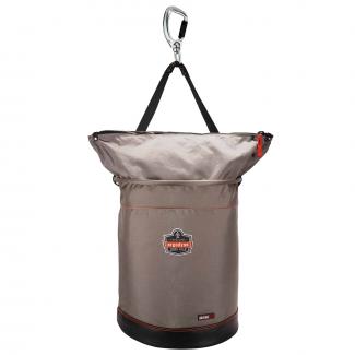 Arsenal 5976 XL Nylon Hoist Bucket Tool Bag - Swiveling Carabiner, Zipper Top