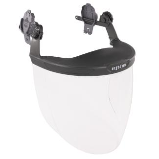 Skullerz 8994 Anti-Scratch & Anti-Fog Hard Hat Face Shield with Adapter for Cap-Style & Safety Helmet