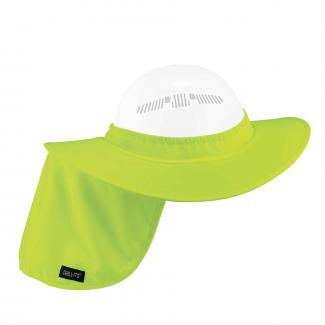  3C Products SNC5500, High Visibility Hardhat Neck Shade,  Reflective w/Yellow Binding, Elastic Band, Protection, Neon Green : Tools &  Home Improvement