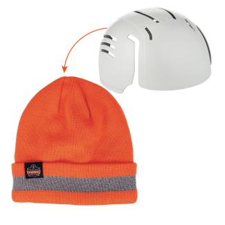 N-Ferno 6803ZI Reflective Rib Knit Winter Hat (Bump Cap Included)