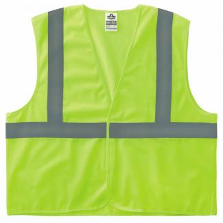 GloWear 8205HL Mesh Hi-Vis Safety Vest - Type R, Class 2, Hook + Loop, No Pockets