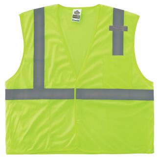 GloWear 8210HL-S Mesh Hi-Vis Safety Vest - Type R, Class 2, Hook and Loop, Economy, Single Size