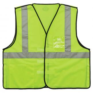 GloWear 8216BA Breakaway Mesh Hi-Vis Safety Vest - Type R, Class 2, ID Badge Holder