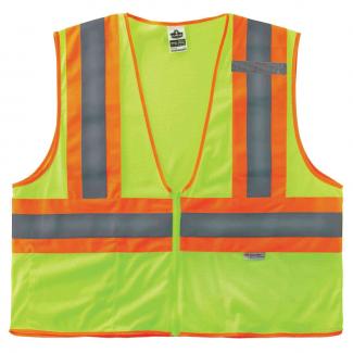 GloWear 8230Z Two-Tone Mesh Hi-Vis Safety Vest - Type R, Class 2, Zipper