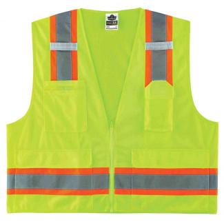 GloWear 8248Z Two-Tone Surveyors Vest - Type R, Class 2, Zipper