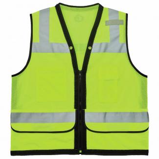 Glowear 8253HDZ Heavy-Duty Mesh Surveyors Vest - Type R, Class 2, Zipper