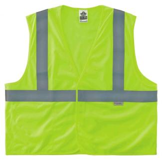 GloWear 8255HL Self-Extinguishing Hi-Vis Safety Vest - Type R, Class 2, Hook & Loop