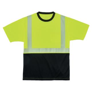 GloWear 8280BK Hi-Vis T-Shirt - Type R, Class 2, Black Bottom