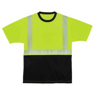 GloWear 8280BK Hi-Vis Performance T-Shirt - Type R, Class 2, Black Bottom