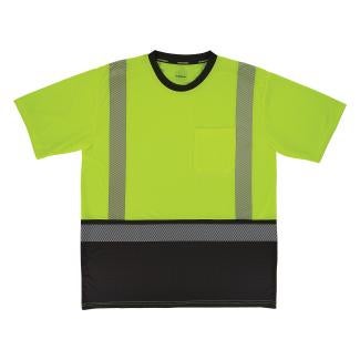 GloWear 8294BK Performance Hi-Vis T-Shirt - Type R, Class 2, Black Bottom