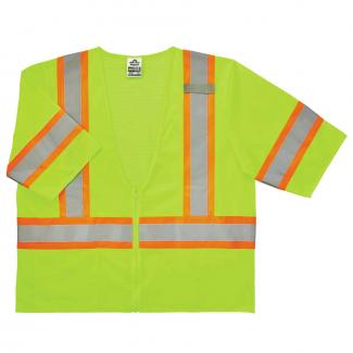 GloWear 8330Z Two-Tone Hi-Vis Safety Vest - Type R, Class 3, Zipper