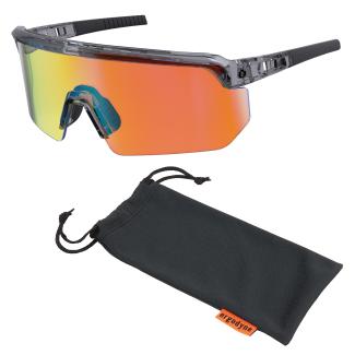 Skullerz AEGIR-AFASPM Anti-Scratch & Enhanced Anti-Fog Safety Glasses, Sunglasses - Polarized Mirrored Lenses - Fog-Off+