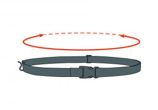 Length is total circumference of belt/sling