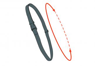 Length is total circumference of belt/sling