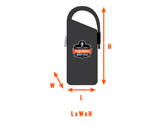 Length x weight x height. Length is measured across bottom of holder. Height is total height of holder. Width is how wide the holder is.