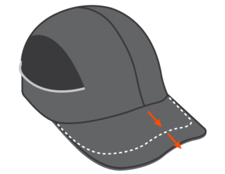 Diagram shows difference between short and long brim lengths