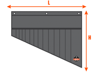 Length x height of roll up