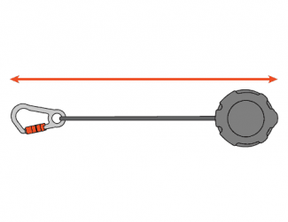 Length measures total length of lanyard