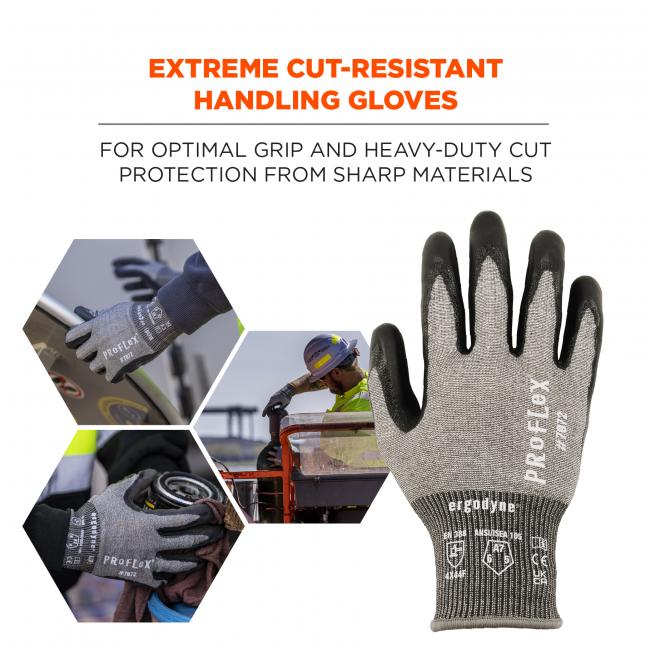 Extreme cut-resistant handling gloves: for optimal grip and heavy-duty cut protection from sharp materials