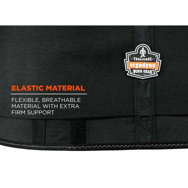 Elastic material: flexible breathable material with extra firm support