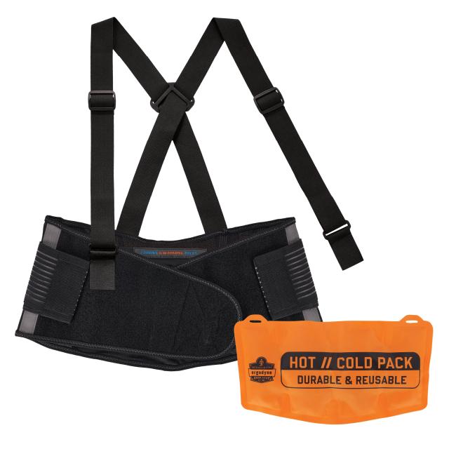 1675 back support brace with cooling/warming pack