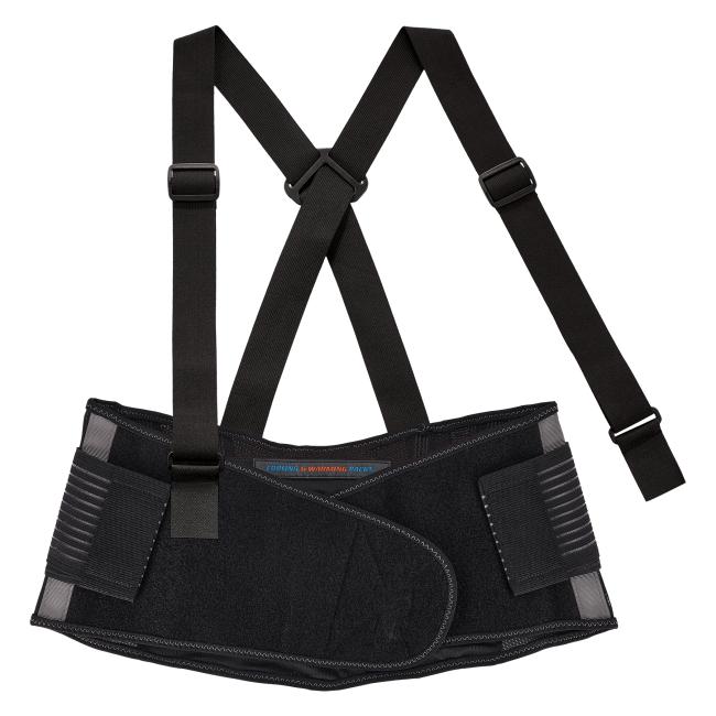 Back support brace with suspenders