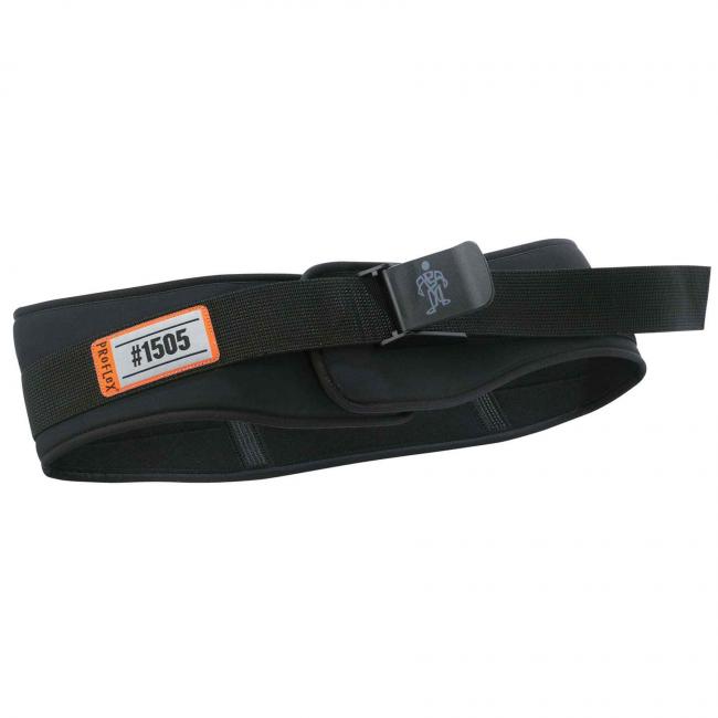 1505 L Black Low-Profile Weight Lifters Back Support image 2
