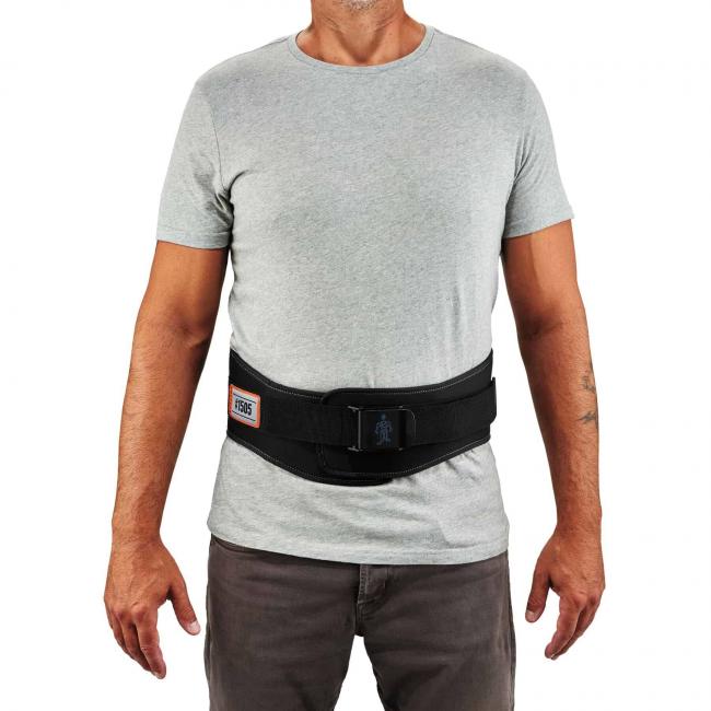 1505 L Black Low-Profile Weight Lifters Back Support image 3