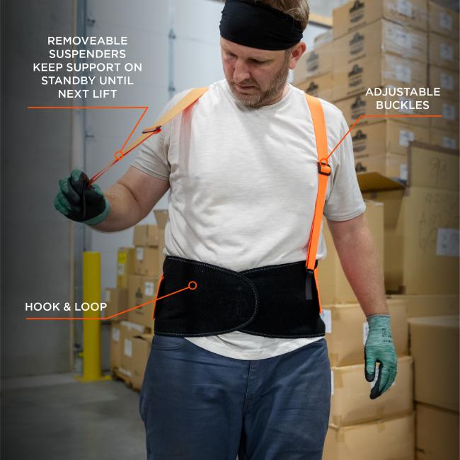 Spandex Hi-Vis Back Support Brace | Ergodyne