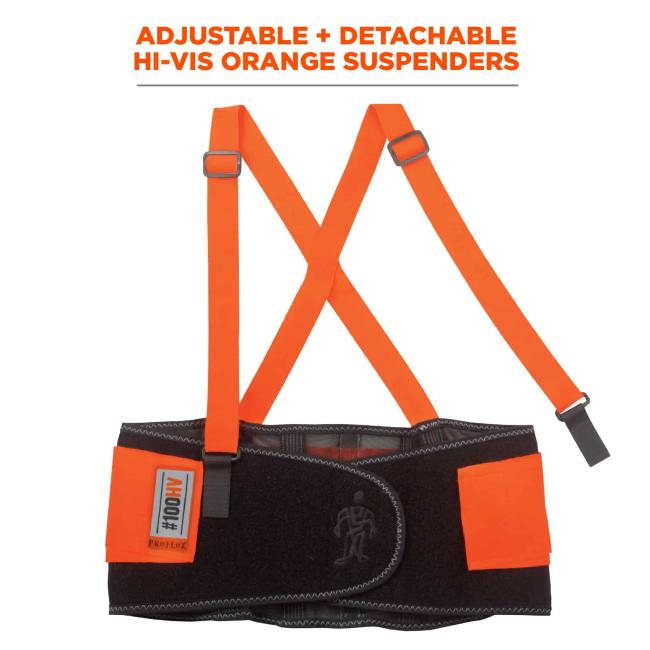100HV XS Orange Economy Hi-Vis Back Support image 4