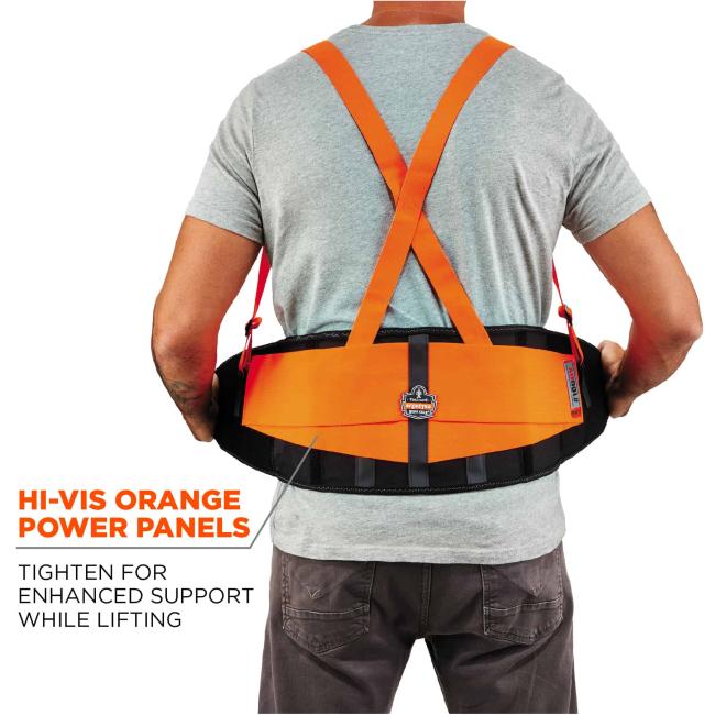 100HV XS Orange Economy Hi-Vis Back Support image 5
