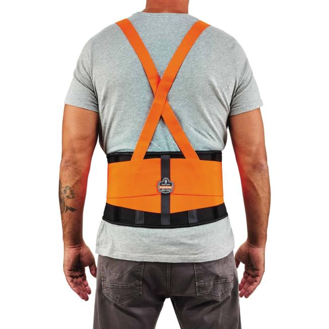 100HV XS Orange Economy Hi-Vis Back Support image 3