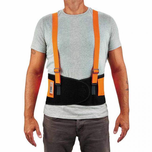 100HV XS Orange Economy Hi-Vis Back Support image 2
