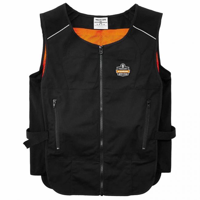 6260 S/M Black Lightweight Phase Change Cooling Vest with Packs image 2