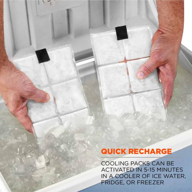 6260 S/M Black Lightweight Phase Change Cooling Vest with Packs image 5