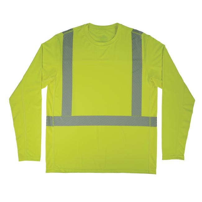 Front of cooling hi-vis sun shirt with uv protection