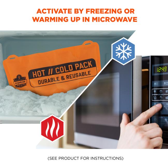 Activate by freezing or warming up in a microwave. See product for instructions